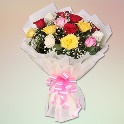 "15 mixed Roses flo.. - Click here to View more details about this Product